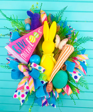 Give Me the Eggs Easter Wreath